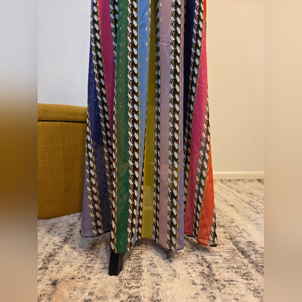 Marco Bologna Multicolor Striped Sleeveless Maxi Dress, Size S/M - Picture 4 of 16
